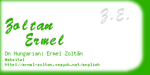 zoltan ermel business card